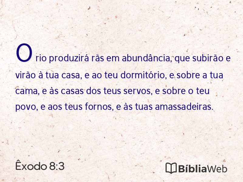 Êxodo 8:3 em imagem para compartilhar