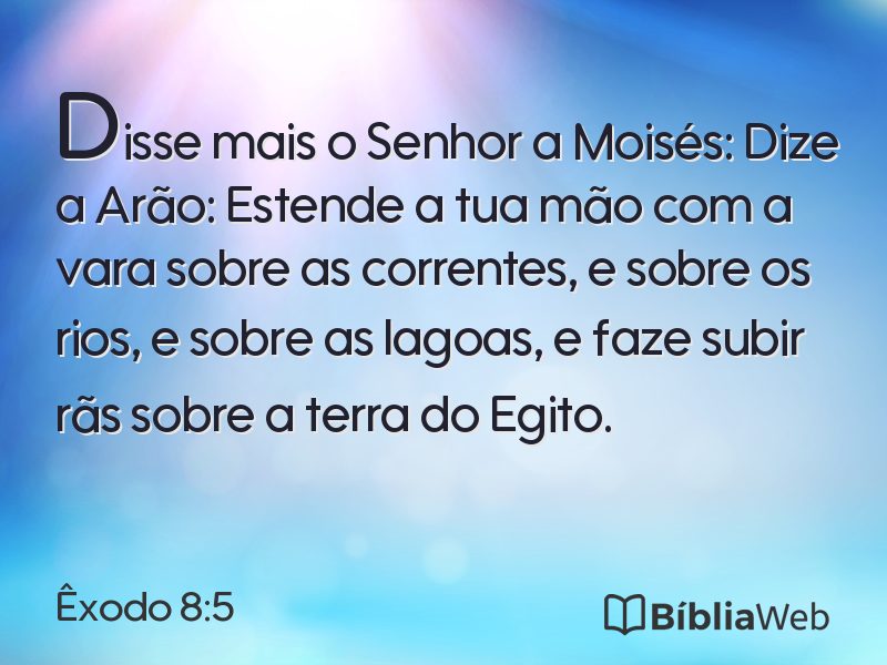Êxodo 8:5 em imagem para compartilhar