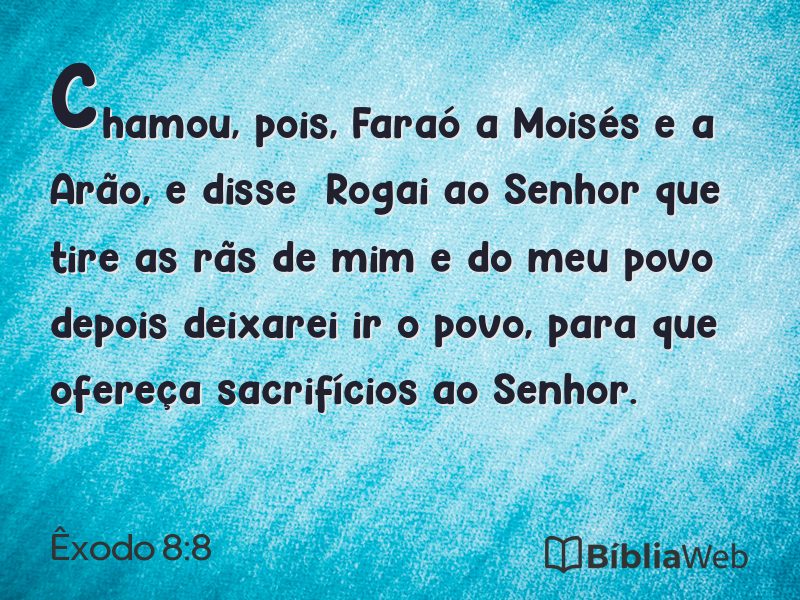 Êxodo 8:8 em imagem para compartilhar