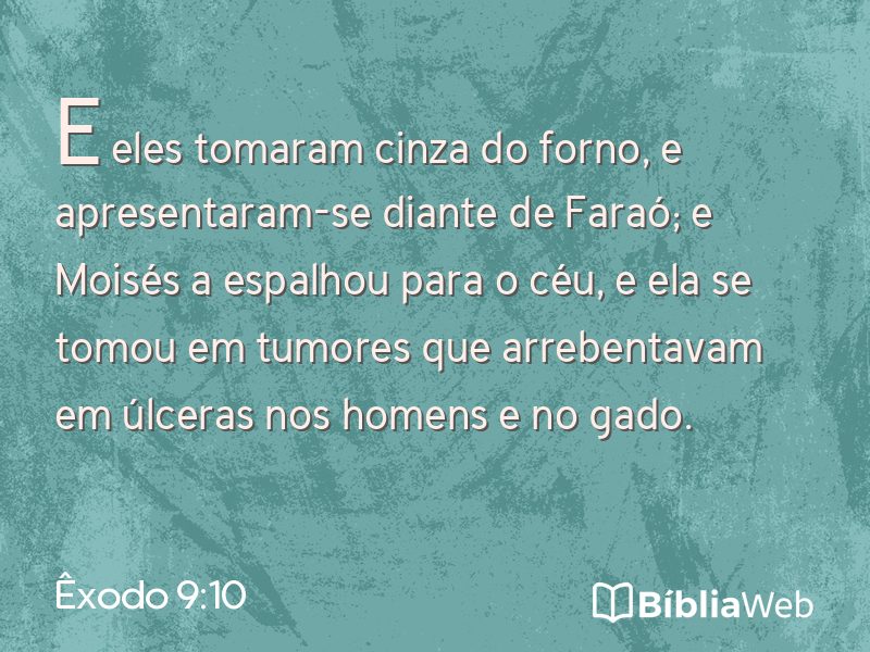 Êxodo 9:10 em imagem para compartilhar