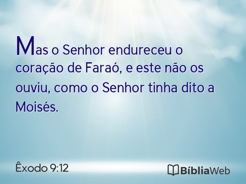 Êxodo 9:12 em imagem para compartilhar