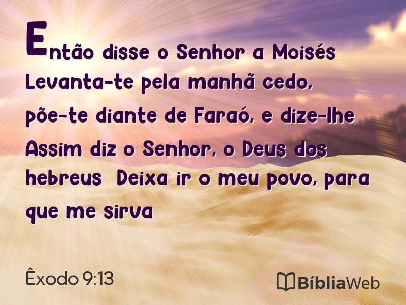 Êxodo 9:13 em imagem para compartilhar