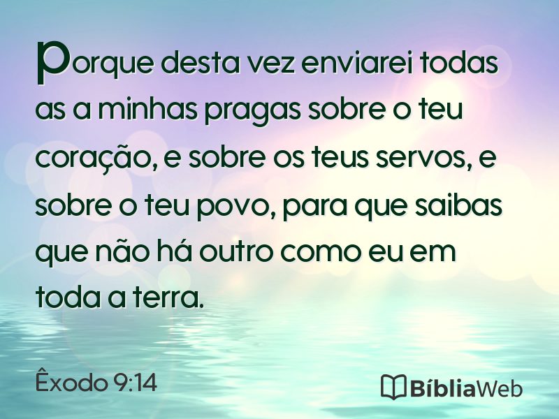Êxodo 9:14 em imagem para compartilhar