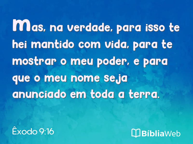 Êxodo 9:16 em imagem para compartilhar