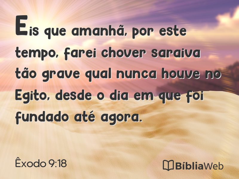 Êxodo 9:18 em imagem para compartilhar
