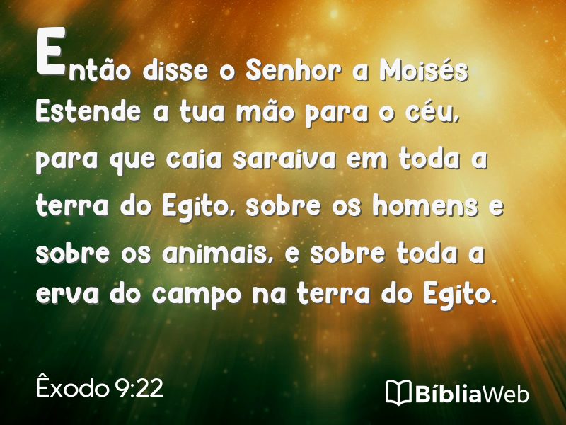 Êxodo 9:22 em imagem para compartilhar