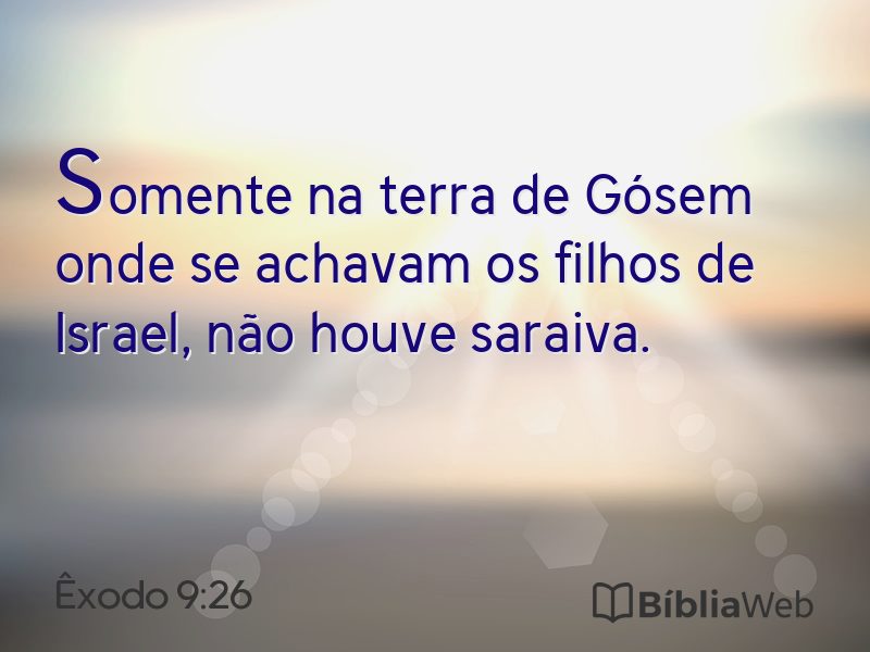Êxodo 9:26 em imagem para compartilhar
