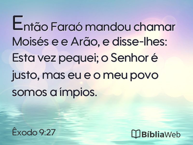 Êxodo 9:27 em imagem para compartilhar