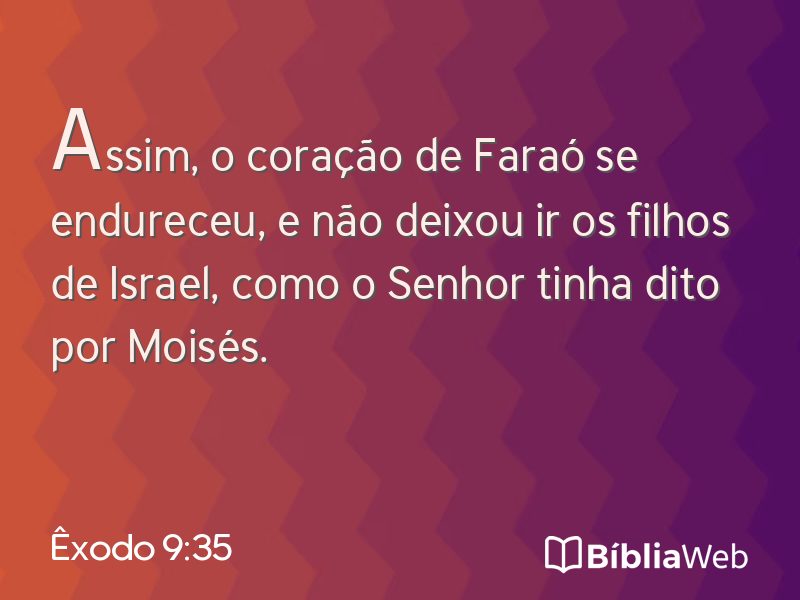 Êxodo 9:35 em imagem para compartilhar