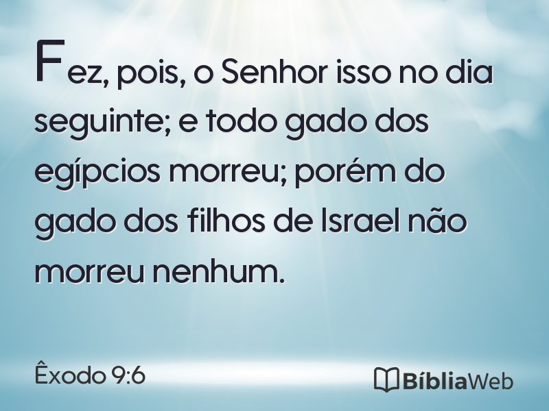 Êxodo 9:6 em imagem para compartilhar