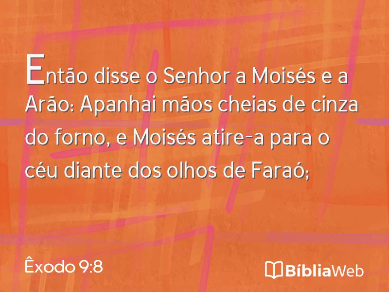 Êxodo 9:8 em imagem para compartilhar