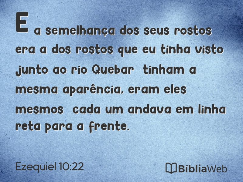 Ezequiel 10:22 em imagem para compartilhar