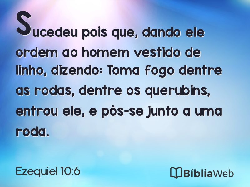 Ezequiel 10:6 em imagem para compartilhar