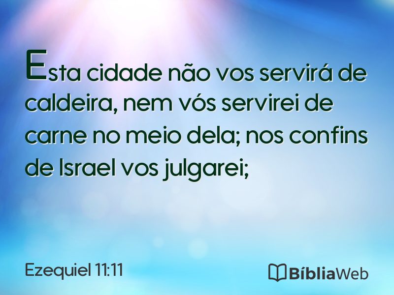 Ezequiel 11:11 em imagem para compartilhar