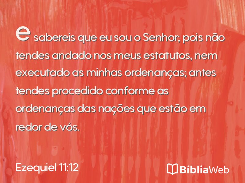 Ezequiel 11:12 em imagem para compartilhar