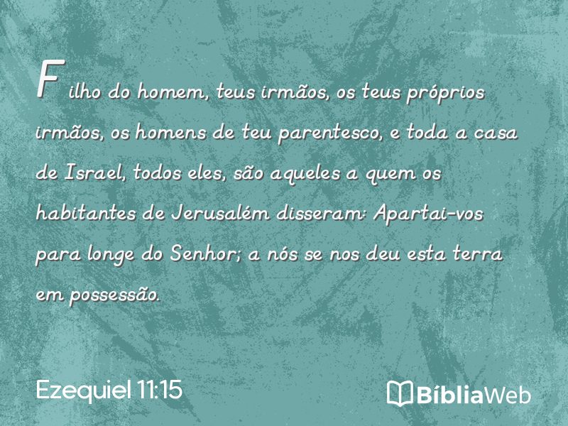 Ezequiel 11:15 em imagem para compartilhar