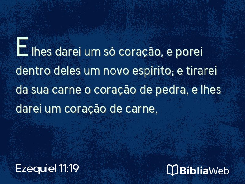 Ezequiel 11:19 em imagem para compartilhar
