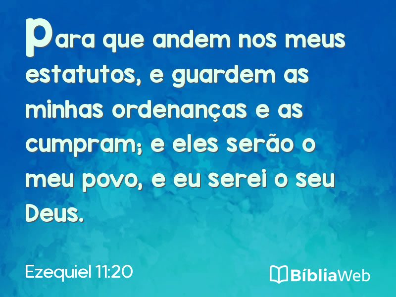 Ezequiel 11:20 em imagem para compartilhar