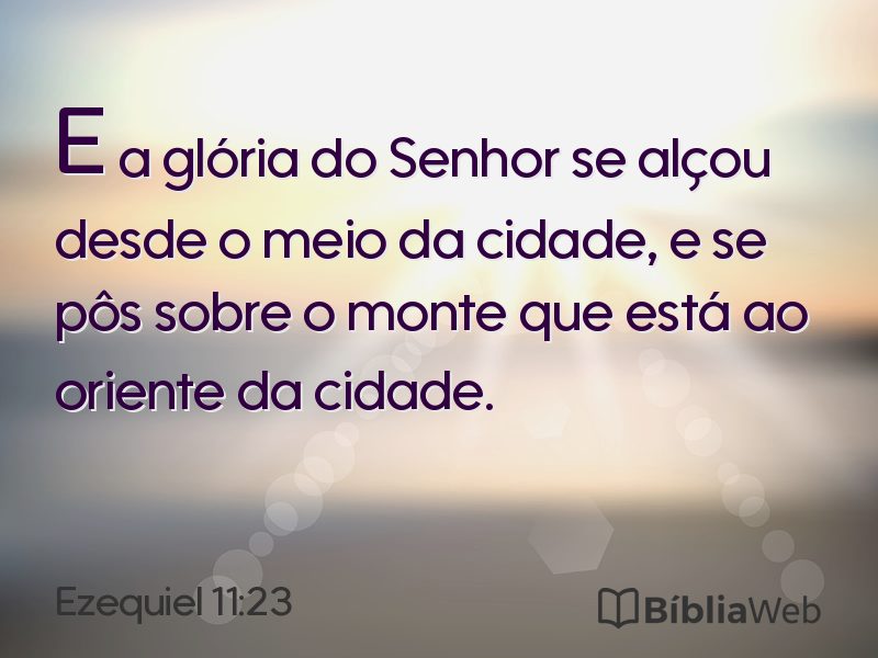 Ezequiel 11:23 em imagem para compartilhar