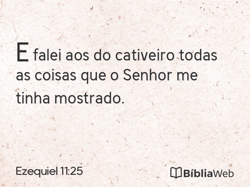 Ezequiel 11:25 em imagem para compartilhar