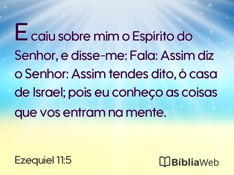 Ezequiel 11:5 em imagem para compartilhar