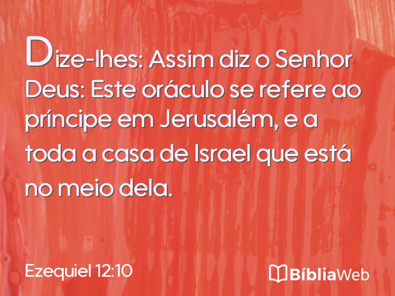 Ezequiel 12:10 em imagem para compartilhar