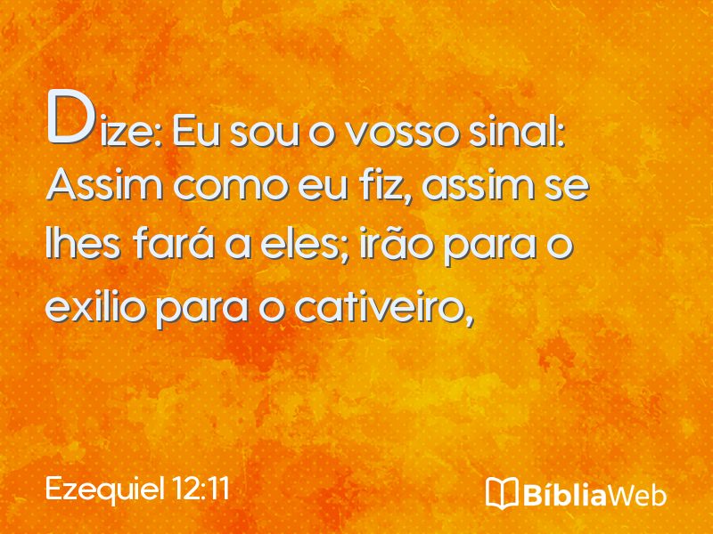 Ezequiel 12:11 em imagem para compartilhar