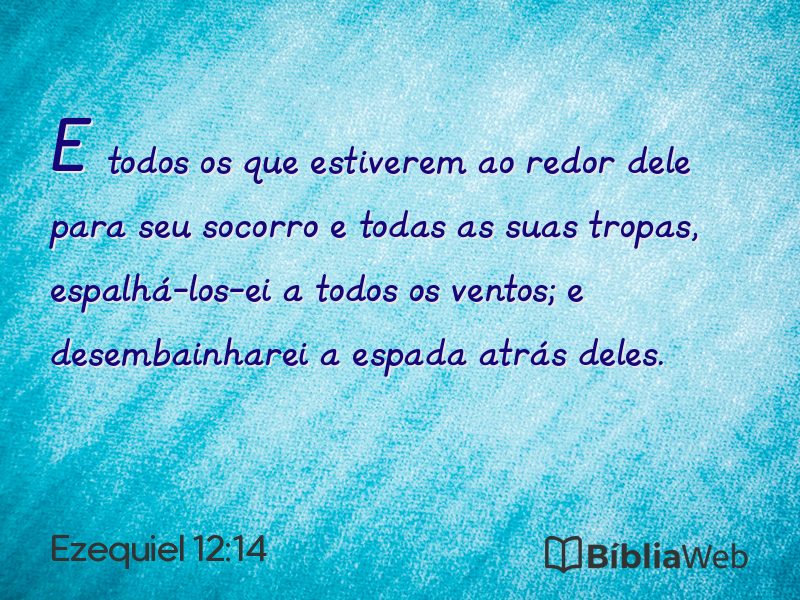 Ezequiel 12:14 em imagem para compartilhar