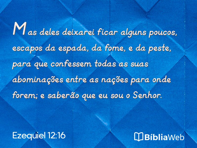 Ezequiel 12:16 em imagem para compartilhar