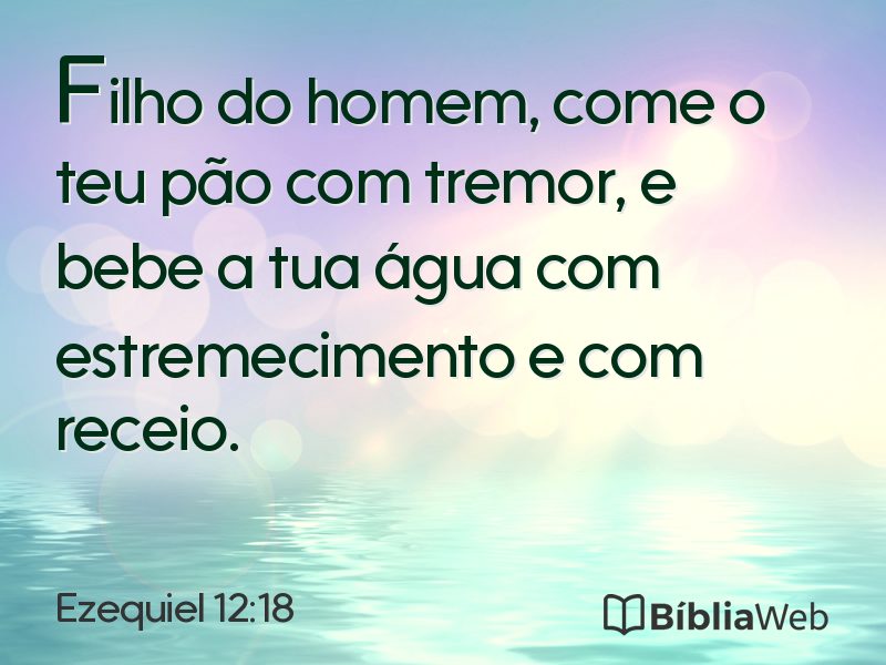 Ezequiel 12:18 em imagem para compartilhar