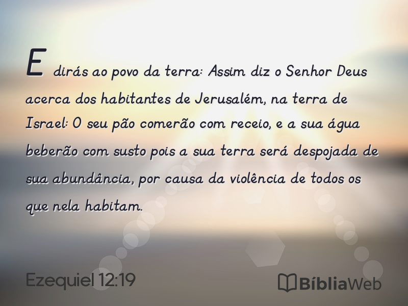 Ezequiel 12:19 em imagem para compartilhar