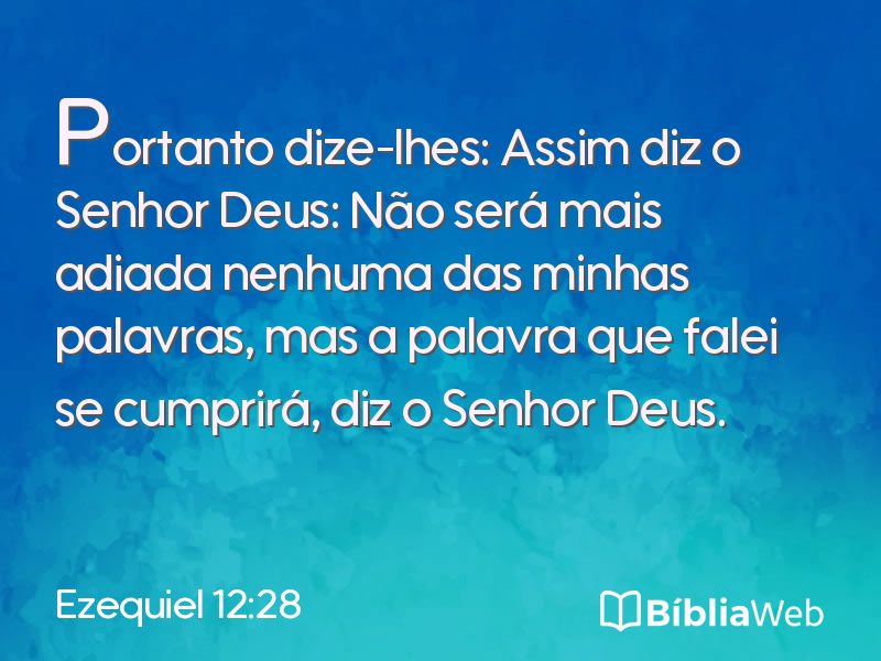 Ezequiel 12:28 em imagem para compartilhar