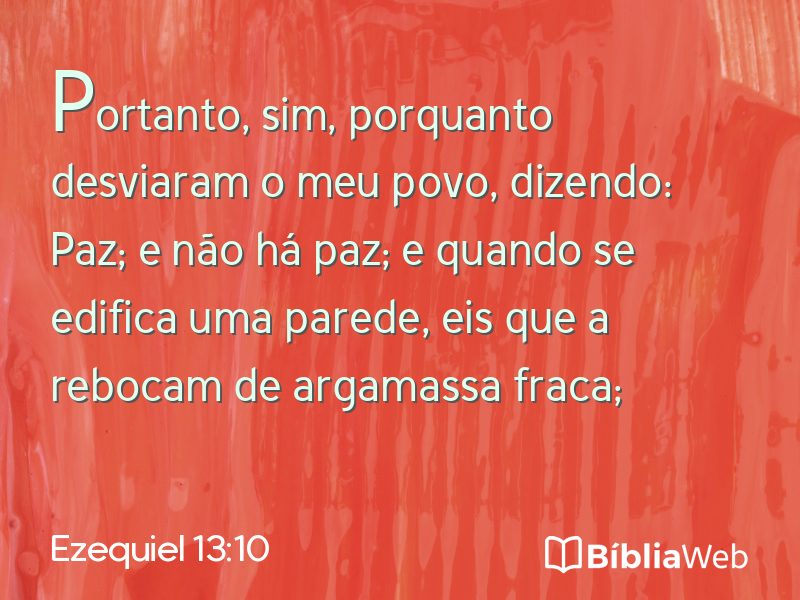 Ezequiel 13:10 em imagem para compartilhar