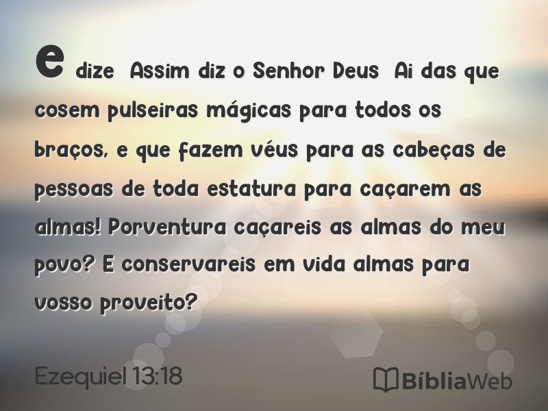 Ezequiel 13:18 em imagem para compartilhar