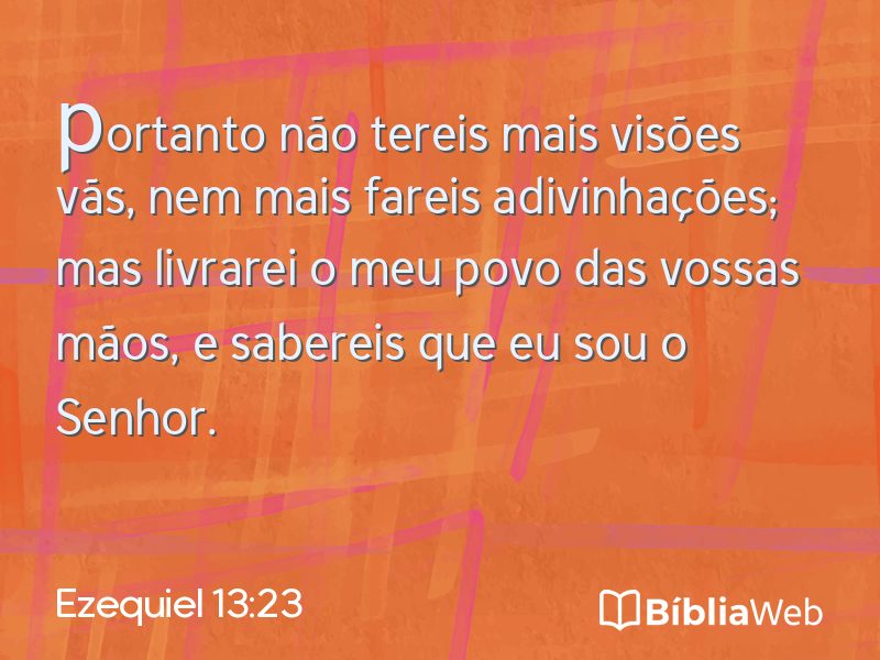 Ezequiel 13:23 em imagem para compartilhar