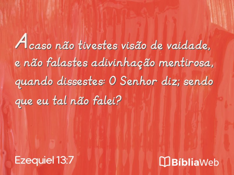 Ezequiel 13:7 em imagem para compartilhar