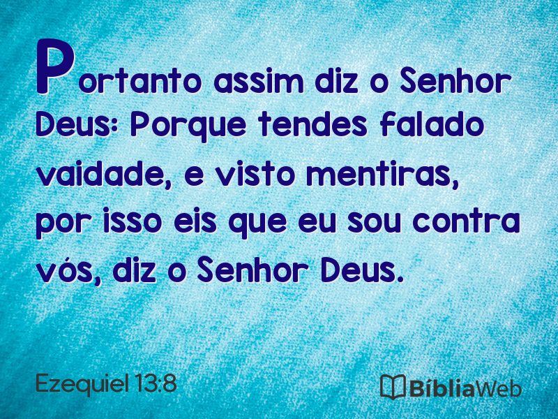 Ezequiel 13:8 em imagem para compartilhar