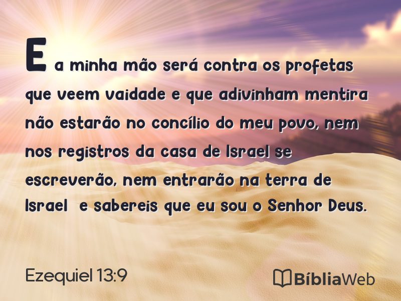 Ezequiel 13:9 em imagem para compartilhar