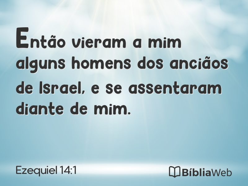 Ezequiel 14:1 em imagem para compartilhar