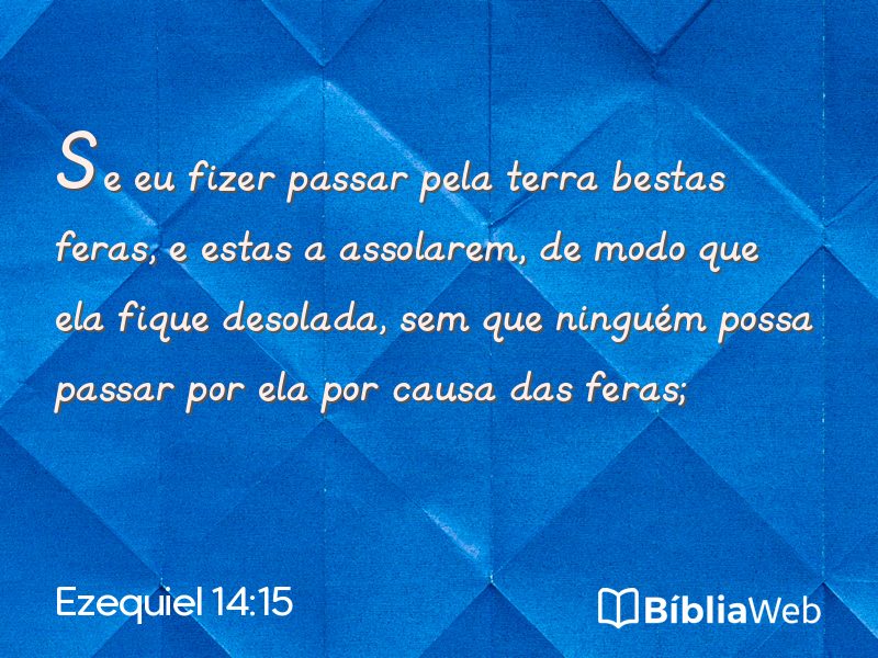Ezequiel 14:15 em imagem para compartilhar