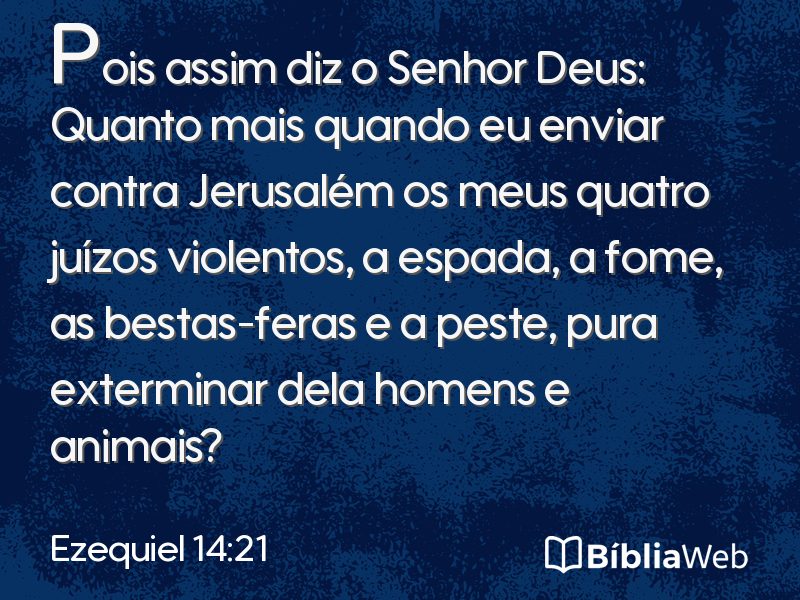 Ezequiel 14:21 em imagem para compartilhar