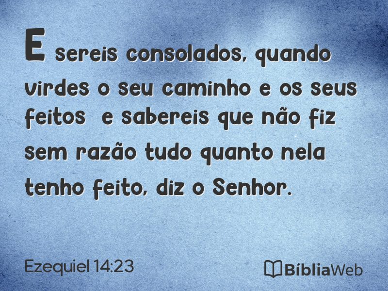 Ezequiel 14:23 em imagem para compartilhar