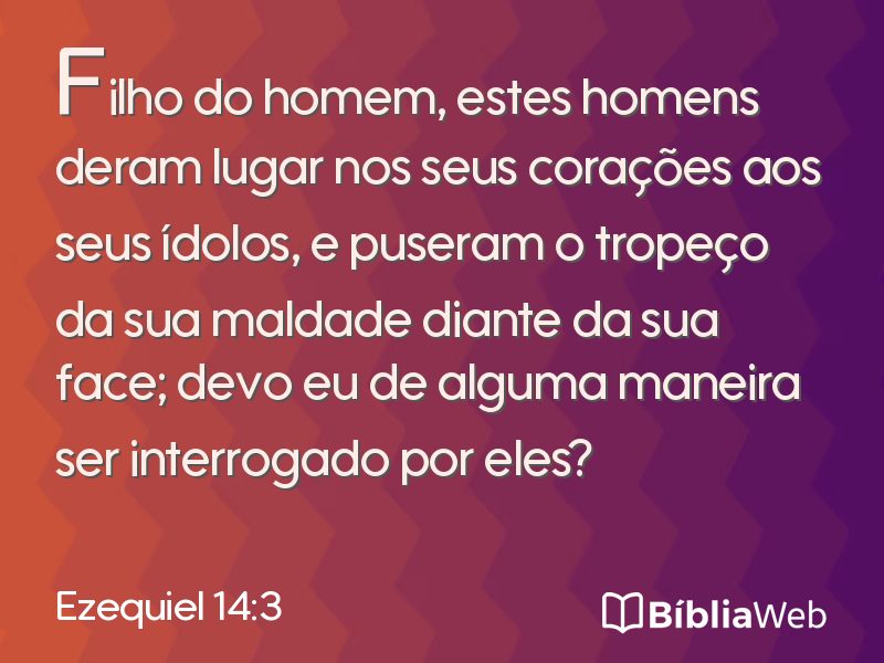 Ezequiel 14:3 em imagem para compartilhar