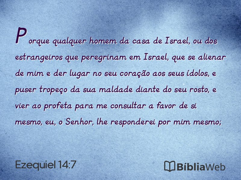 Ezequiel 14:7 em imagem para compartilhar
