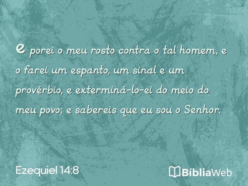 Ezequiel 14:8 em imagem para compartilhar