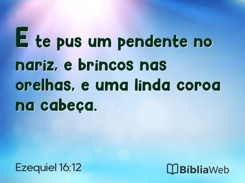 Ezequiel 16:12 em imagem para compartilhar