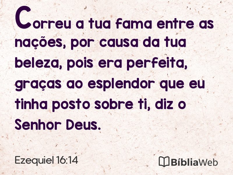 Ezequiel 16:14 em imagem para compartilhar