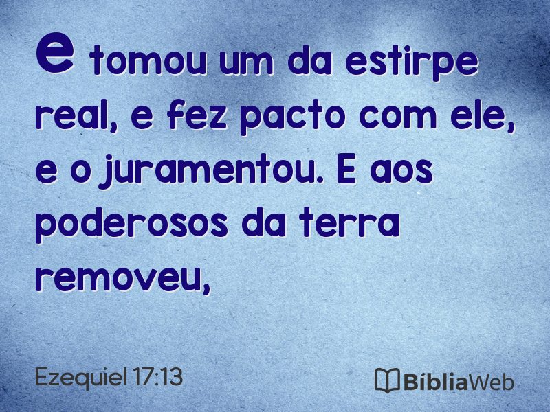 Ezequiel 17:13 em imagem para compartilhar