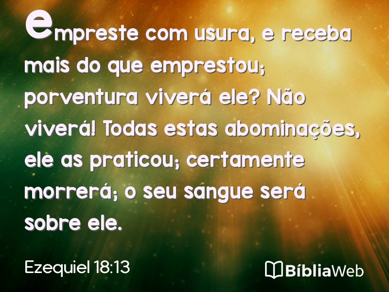 Ezequiel 18:13 em imagem para compartilhar