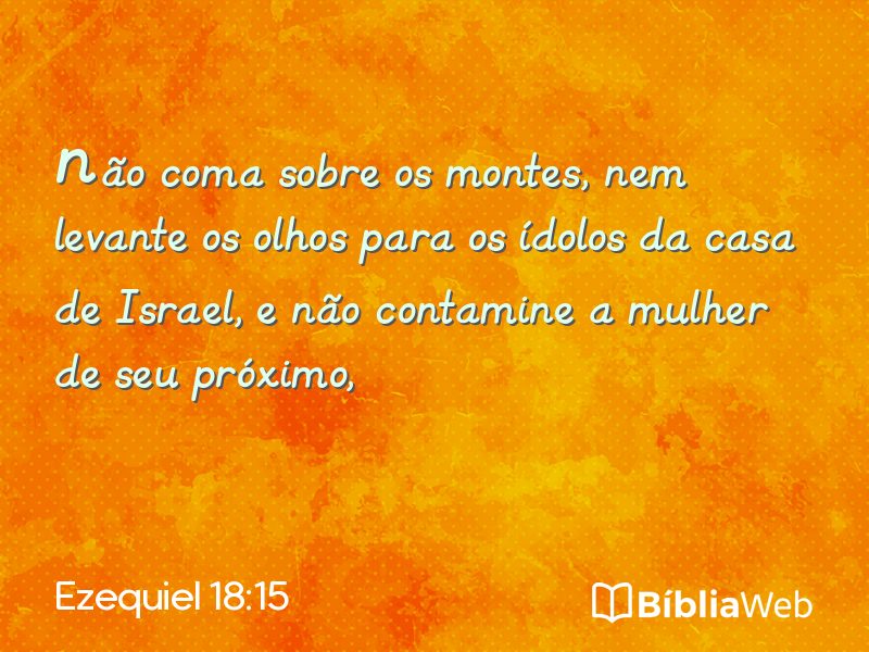 Ezequiel 18:15 em imagem para compartilhar